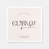 Class Of | Modern Personalized Graduation Party Servet (Voorkant)