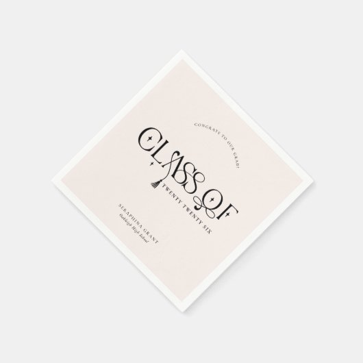 Class Of | Modern Personalized Graduation Party Servet (Hoek)