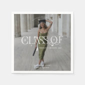Class Of | Modern Personalized Graduation Photo Servet (Voorkant)