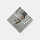 Class Of | Modern Personalized Graduation Photo Servet (Hoek)