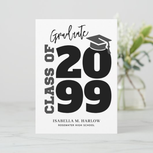 Class of Year Graduation Aankondiging (Staand voorkant)