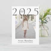 Class of Year Script Afstuderen Kaart 5 Foto's (Staand voorkant)