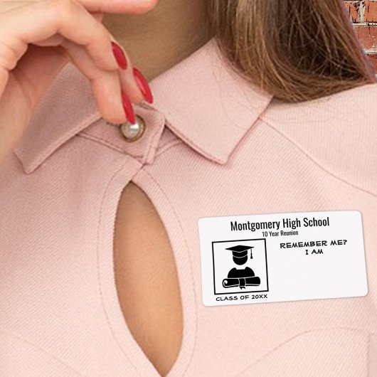 Class Reunion / Afstuderen Black Label Naam Tag