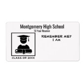 Class Reunion / Afstuderen Black Label Naam Tag (Voorkant)