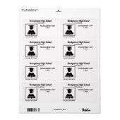 Class Reunion / Afstuderen Black Label Naam Tag (Full Sheet)