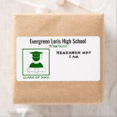 Class Reunion / Afstuderen Groene Sticker Naam Tag (Insitu)
