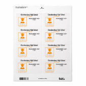 Class Reunion / Afstuderen Oranje Sticker Naam Tag (Full Sheet)