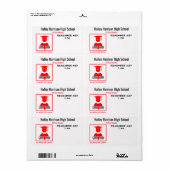 Class Reunion / Afstuderen Red Grey Naam Tag Etiket (Full Sheet)