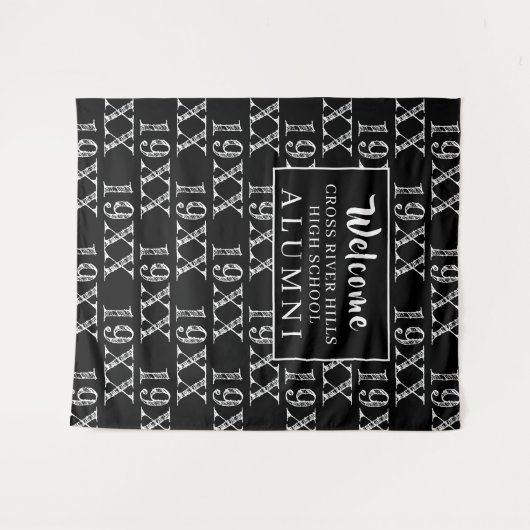 Class Reunion Black Class Year Photo Prodrop Backd Wandkleed (Voorkant (horizontaal))