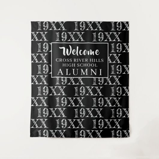 Class Reunion Black Class Year Photo Prodrop Backd Wandkleed (Voorkant)