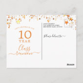 Class Reunion Black Oranje Sterren lichten elk jaa Briefkaart (Achterkant)