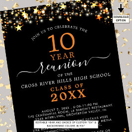 Class Reunion Black Oranje Sterren lichten elk jaa Kaart