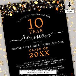 Class Reunion Black Oranje Sterren lichten elk jaa Kaart