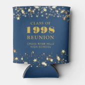 Class Reunion Blue Gold Sterren gepersonaliseerd Blikjeskoeler (Voorkant)