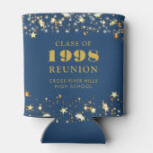 Class Reunion Blue Gold Sterren gepersonaliseerd Blikjeskoeler (Achterkant)