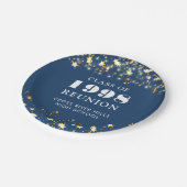 Class Reunion Blue Gold Sterren gepersonaliseerd Papieren Bordje (Gekanteld)