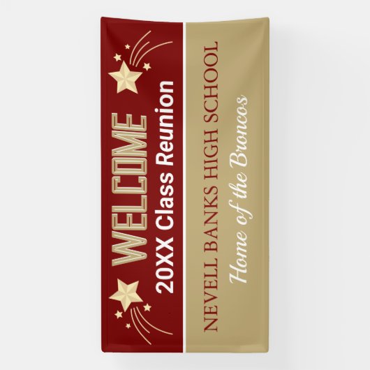 Class Reunion Decor! CUSTOM Reunion banner (Verticaal)