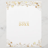 Class Reunion Gold Stars Lights uitnodiging Flyer (Achterkant)