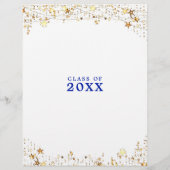 Class Reunion Gold Stars Royal Blue Uitnodiging Flyer (Achterkant)