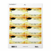 Class Reunion Gold Waterverf Name Tag Etiket (Full Sheet)