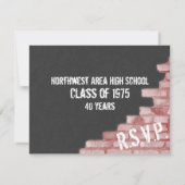 Class Reunion Graffiti Response Kaart (Achterkant)