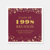 Class Reunion Maroon Gold gepersonaliseerd Servet (Voorkant)