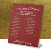 Class Reunion Memorial Tribute Reclamebord Met Voetstuk