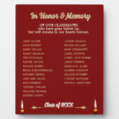 Class Reunion Memorial Tribute tafelblad Fotoplaat (Voorkant)