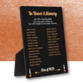 Class Reunion Memorial Tribute tafelblad Fotoplaat