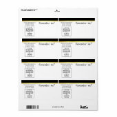 Class Reunion Naam Tag Mascot Logo Afbeelding Etiket (Full Sheet)