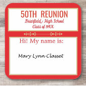 Class Reunion op maat naam badge stickers