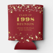 Class Reunion Red Gold Sterren gepersonaliseerd Blikjeskoeler (Achterkant)