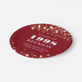 Class Reunion Red Gold Sterren gepersonaliseerd Papieren Bordje (Gekanteld)