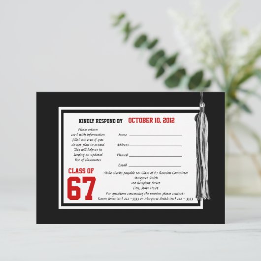 Class Reunion Response Kaart (Staand voorkant)