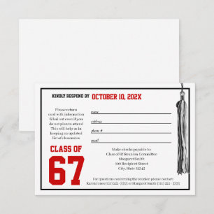 Class Reunion Response Kaart