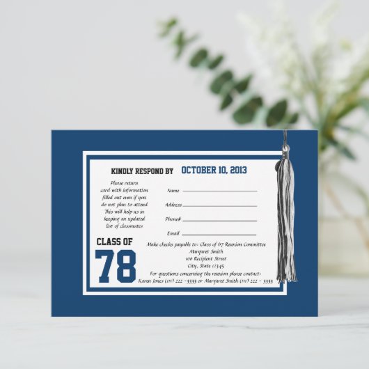 Class Reunion Response Kaart (Staand voorkant)