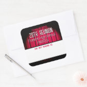 Class Reunion rood en zwart Naam tag Sticker (Envelop)