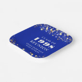 Class Reunion Royal Blue Gold Sterren gepersonalis Papieren Bordje (Gebogen)