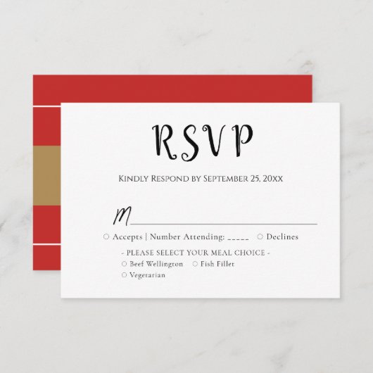 Class Reunion RSVP card (Voorkant / Achterkant)