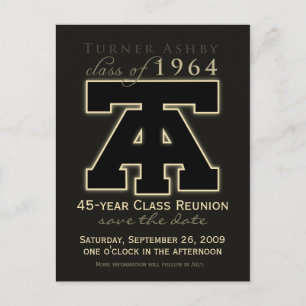 Class Reunion Save-the-Date Aankondiging