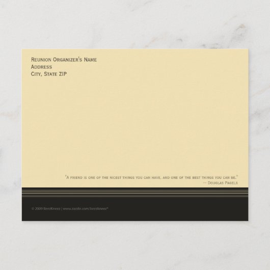 Class Reunion Save-the-Date Aankondiging (Achterkant)