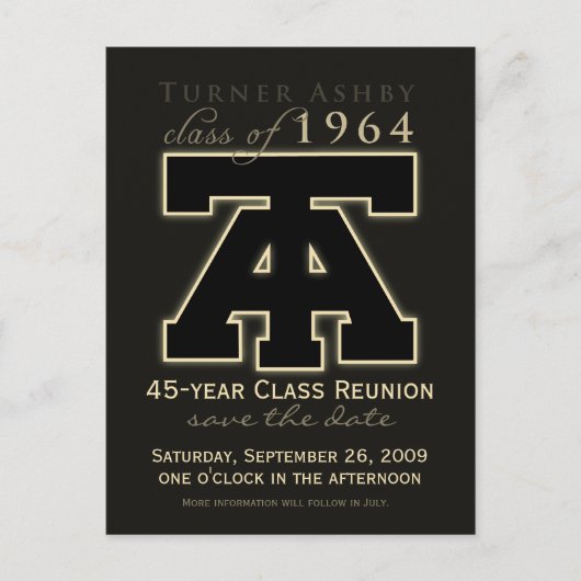 Class Reunion Save-the-Date Aankondiging (Voorkant)