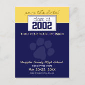 Class Reunion Save-the-Date Aankondiging (blauw) (Voorkant)