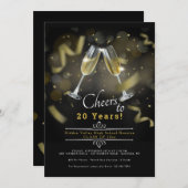 Class Reunion Toast Invitation Kaart (Voorkant / Achterkant)