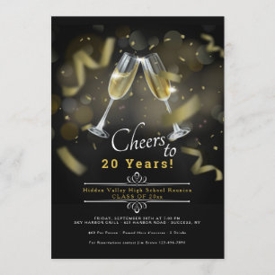 Class Reunion Toast Invitation Kaart