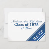 Class Reunion Varsity Stripe Response Kaart (Achterkant)