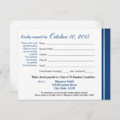 Class Reunion Varsity Stripe Response Kaart (Voorkant / Achterkant)