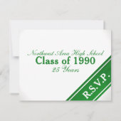 Class Reunion Varsity Stripe Response Kaart (Achterkant)