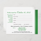 Class Reunion Varsity Stripe Response Kaart (Voorkant / Achterkant)