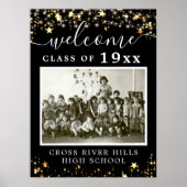Class Reunion Welkom op een foto Black Gold Stars Poster (Voorkant)